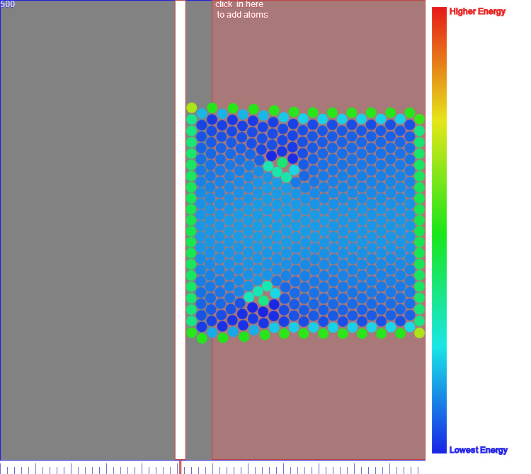 Snapshot showing dislocations and their strain field