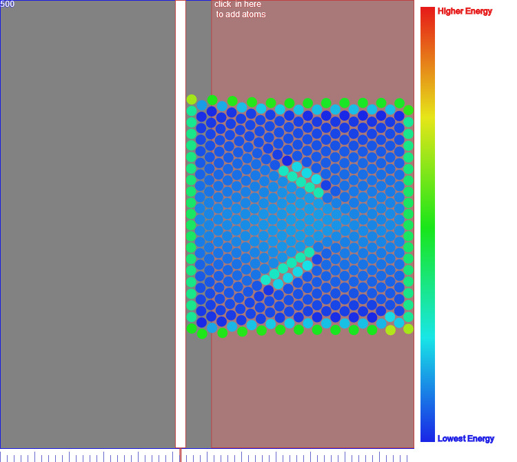 Snapshot to show the trail left as a result of a moving dislocation