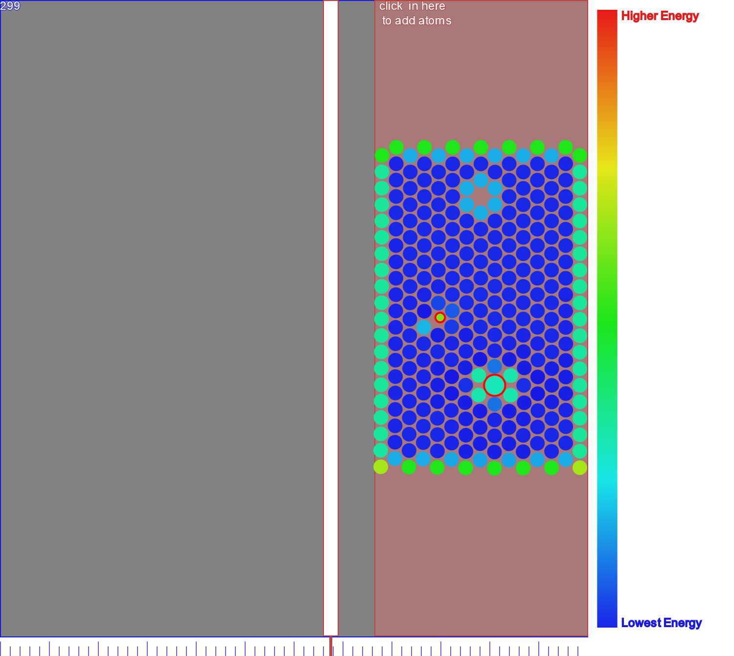 Snapshot to show case what solutes and the surrounding strain few looks like